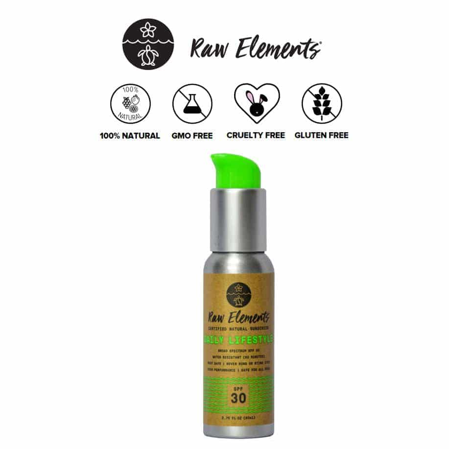 *RAW ELEMENTS – DAILY LIFESTYLE SPF 30 MINERAL SUNSCREEN | $19.99 |