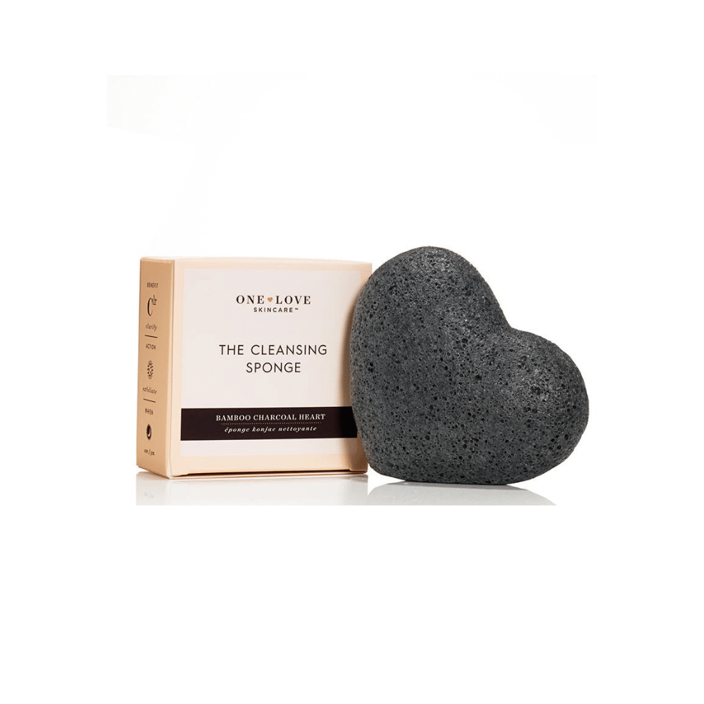 One Love Organics Bamboo Charcoal Heart Konjac Sponge | $10 |