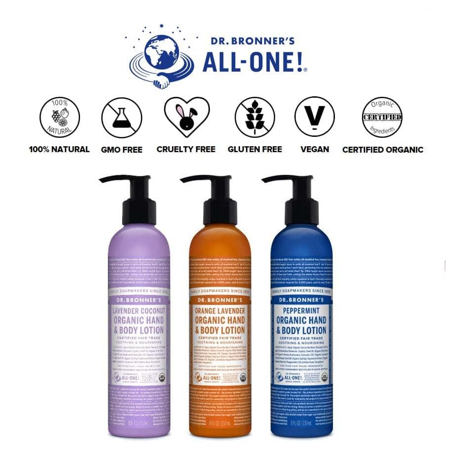 *DR. BRONNER – ORGANIC HAND AND BODY LOTION | $17.99 |
