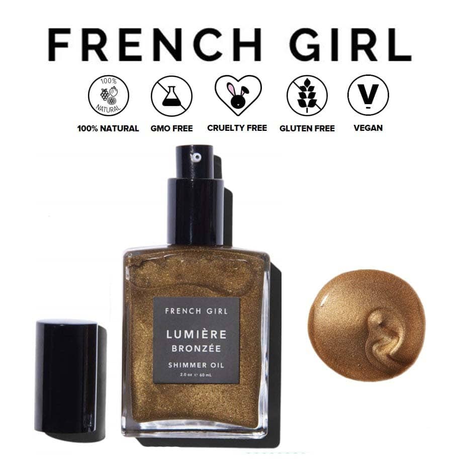 *FRENCH GIRL ORGANICS – LUMIERE BRONZE ORGANIC SHIMMER BODY OIL | $50 |